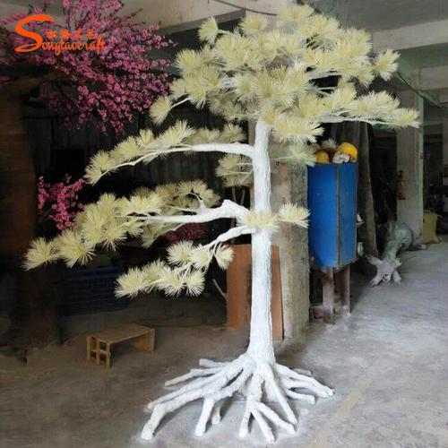 工厂批发人造室内白色松树为家庭办公室婚礼装饰